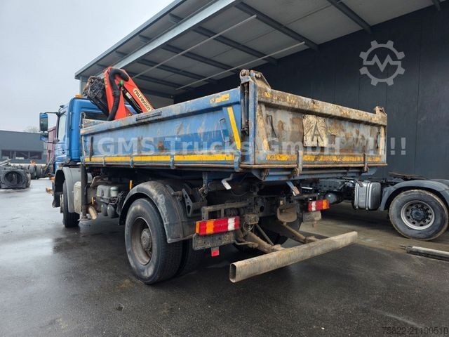 Dreiseitenkipper LKW MERCEDES-BENZ Axor 1829 / 13m Palfinger Kran FUNK / Meiller