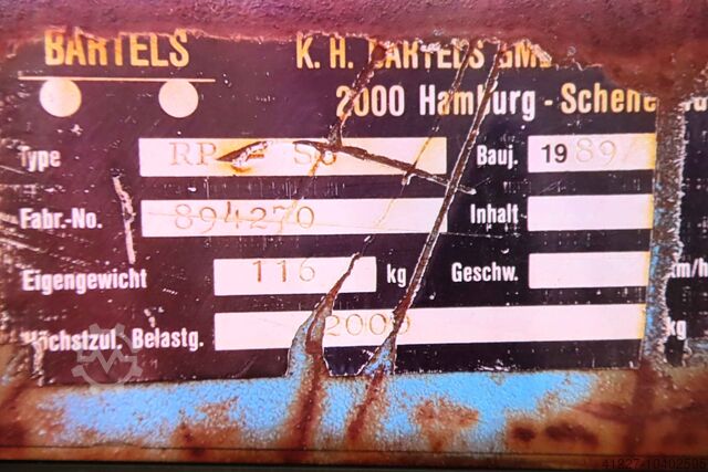 Schwerlast-Transportwagen 2 Tonnen Bartels 2500/1250/H345 mm