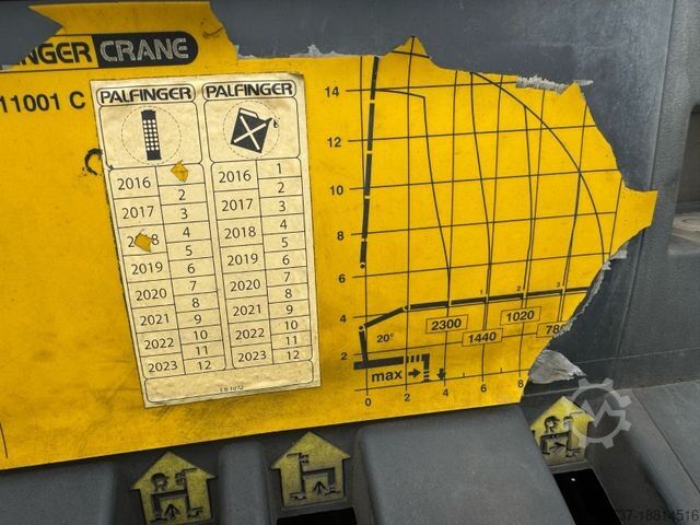 Truck mounted crane MAN 18.290 PK 11001C Glasreff