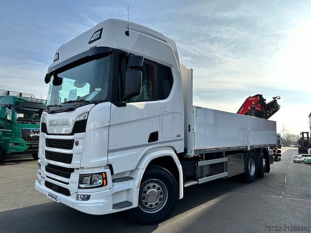 Ladepritsche Scania R560 6x2-4 BL Baustoff-Pritsche FASSI 2.24