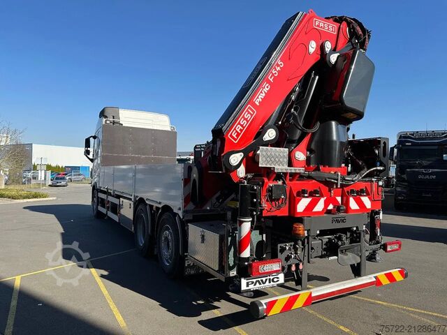 Containertransport Volvo FH 500 6x2 Containerpritsche mit FASSI 545RA.2.28