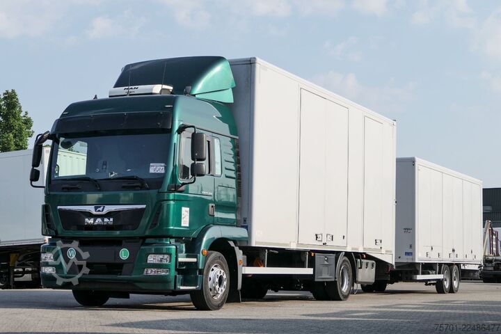 Car carrier truck MAN TGM 15.290 geschloss. Autotransp. Komplettzug