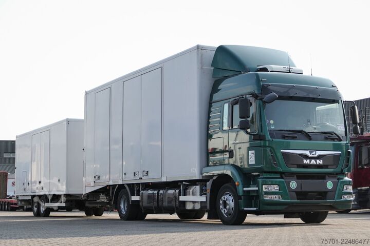 Car carrier truck MAN TGM 15.290 geschloss. Autotransp. Komplettzug