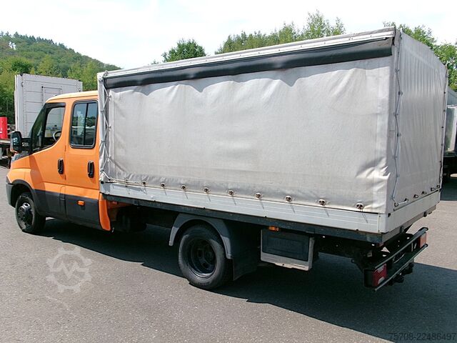 Curtain sider van IVECO Daily 35C17*DoKa*Luft*AHK*Diff*Klima*6 Sitze