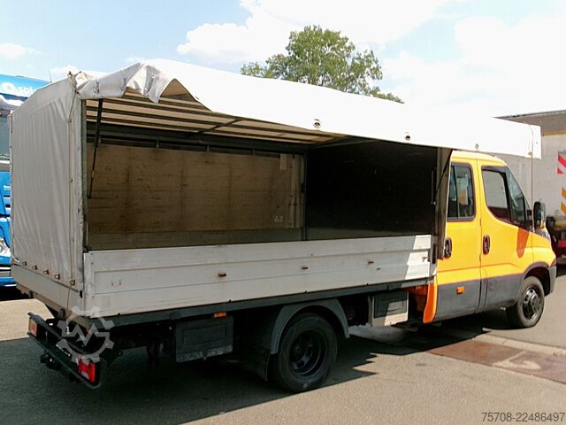 Curtain sider van IVECO Daily 35C17*DoKa*Luft*AHK*Diff*Klima*6 Sitze
