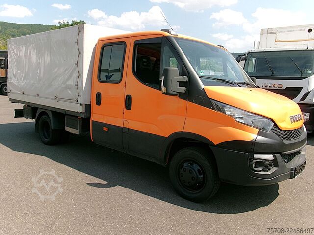 Curtain sider van IVECO Daily 35C17*DoKa*Luft*AHK*Diff*Klima*6 Sitze