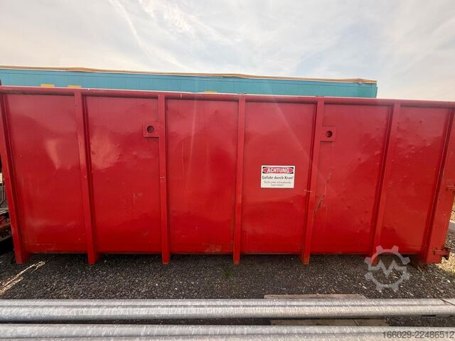 Swap body semitrailer  Abrollcontainer mit HMF Kran