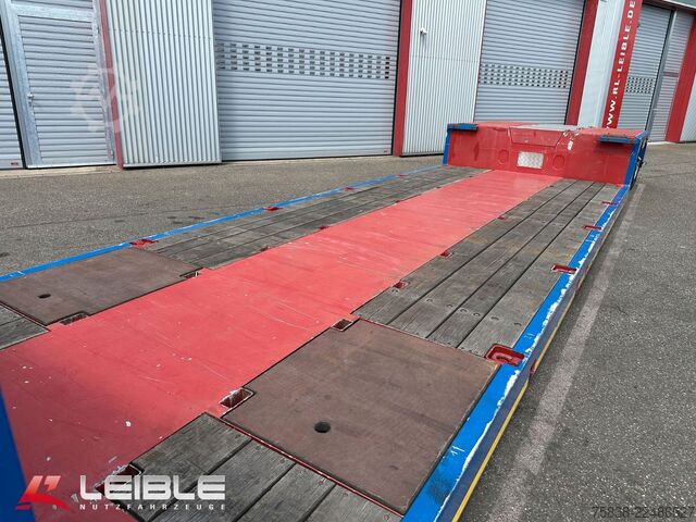 Low loader semitrailer MEUSBURGER MPG-2*hydr. Lenkung*Tiefbett 7100mm*