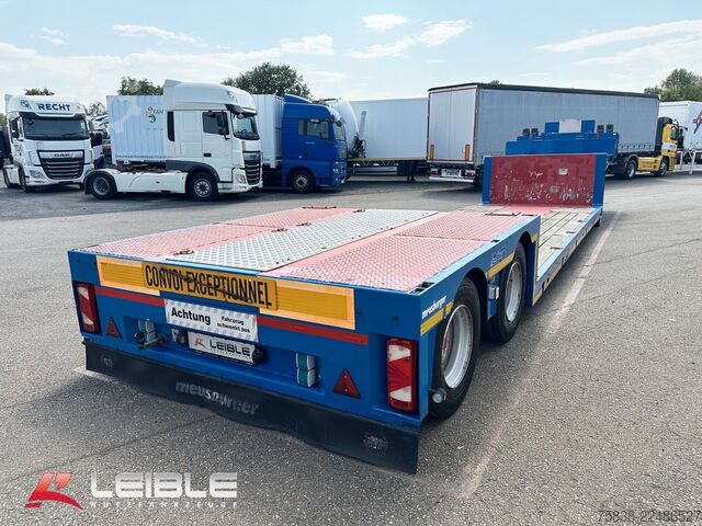Low loader semitrailer MEUSBURGER MPG-2*hydr. Lenkung*Tiefbett 7100mm*
