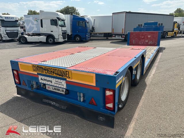 Low loader semitrailer MEUSBURGER MPG-2*hydr. Lenkung*Tiefbett 7100mm*