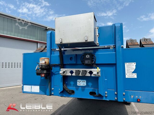 Low loader semitrailer MEUSBURGER MPG-2*hydr. Lenkung*Tiefbett 7100mm*