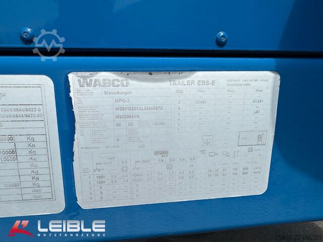 Low loader semitrailer MEUSBURGER MPG-2*hydr. Lenkung*Tiefbett 7100mm*