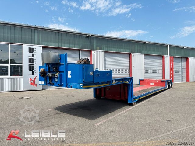 Semitrailer MEUSBURGER MPG-2*hydr. Lenkung*Tiefbett 7100mm*