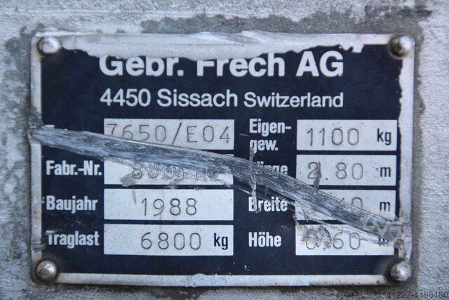 Heavy-duty transport trolley 6.8 tons Frech 7650/E04 Traglast 6,8 t