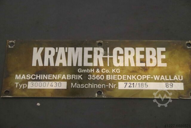 Conveyor belt height adjustable Krämer + Grebe 830 x 370 mm