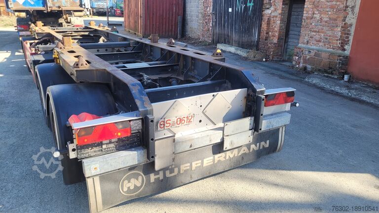 Skip loader trailer Hüffermann HMA 24/24 2 x ASK Liftachse