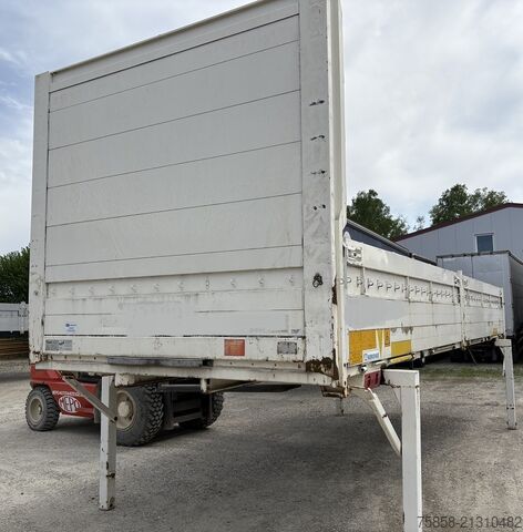 Wechselbrücke mit Pritsche Krone BDF 7,45m Baustoff Bordwand + Türen