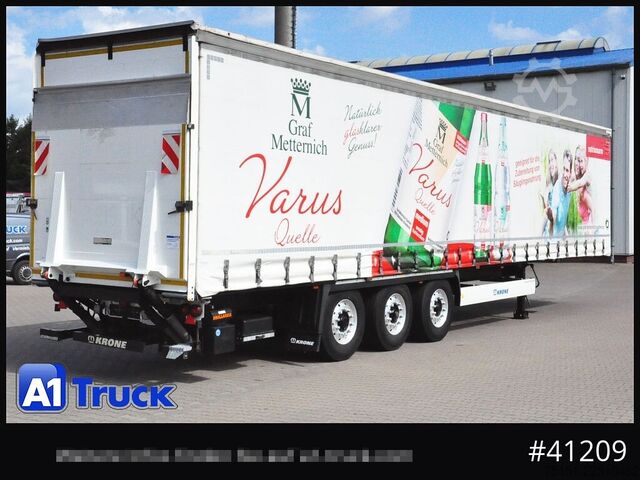 Open semitrailer with tarp KRONE SD, Getränke, Safe Curtain, LBW, Lenkachse,