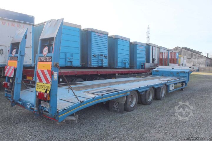 Tieflader-Auflieger für Baumaschinen de angelis pianale carrellone rampe 3 assi usato