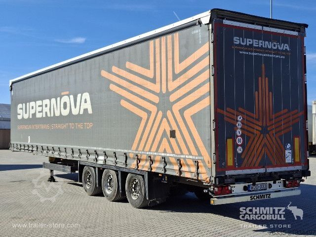 Open semitrailer with tarp Schmitz Cargobull Curtainsider Mega