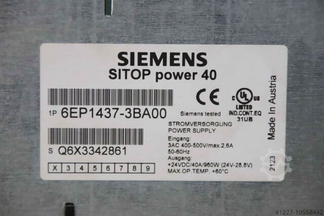Stromversorgung Netzteil Siemens SITOP Power 40 6EP1434-1SL01