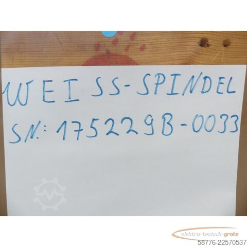 Component Weiss W-175229B / 175229B Schleifspindel SN: 175229B-0033 - ! -