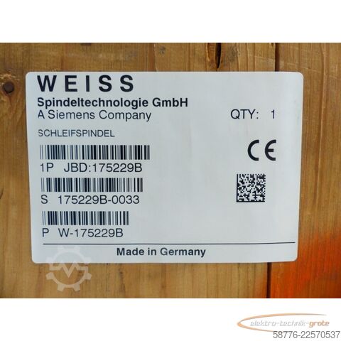 Component Weiss W-175229B / 175229B Schleifspindel SN: 175229B-0033 - ! -
