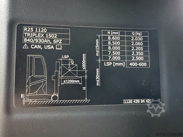 R 25 * Vollkabine!! Triplex FFL!! VORFÜHRGERÄT!!! LINDE R 25 -  * FULL cabin !! Triplex FFL !! DEMO !!!