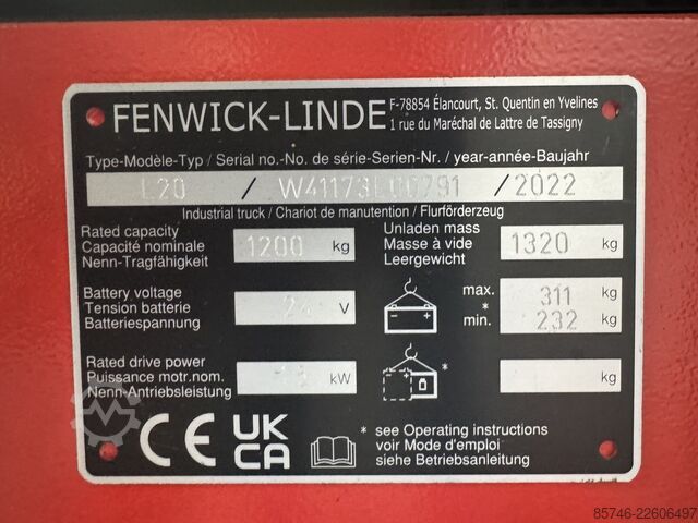 L 20 wie abgebildet (1173) NEU / Unbenutzt !! LINDE L 20 as  ( 1173 ) NEW / Unused !!