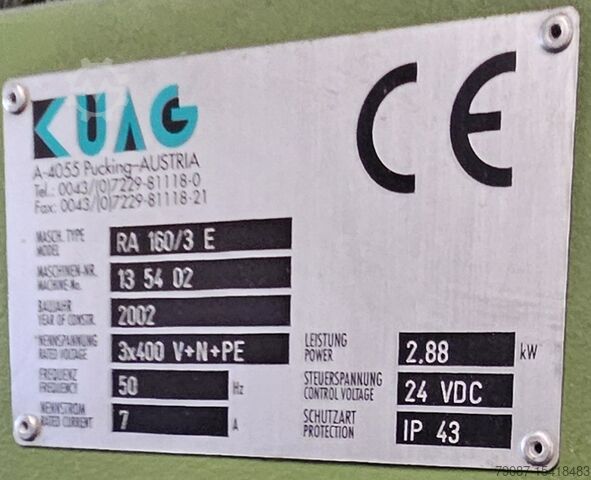 KUAG PIPE-HAUL-OFF RA160-3 E KUAG RA 160-3 E