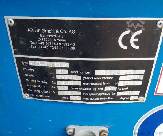 Scherenarbeitsbühne H.A.B. / AB-Lift S 320-12 E4WDS Elektro 32,50m