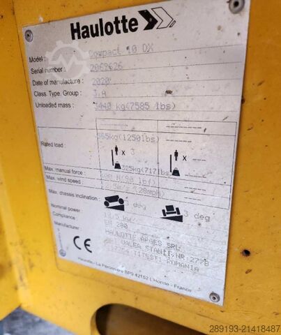 Working platform (scissor lift) Haulotte Compact 10 DX Diesel 10,00 m