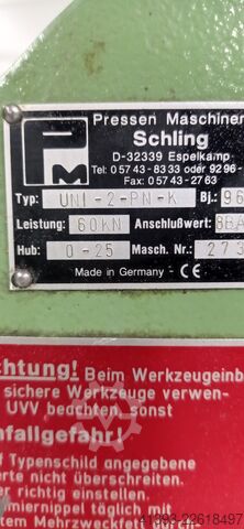 Kniehebelpresse Schling UNI-2-PN-K