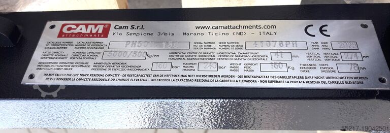 Zinkenverstellgerät mit Seitenschieber CAM D03/PH50T.135