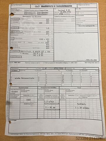 Surface grinding machine ELB-Schliff Oprimal 3 ND