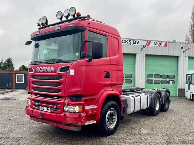 Fahrgestell mit Fahrerhaus Scania R580 V8 6x4, RETARDER, 614915 km FULL SPRING! ...