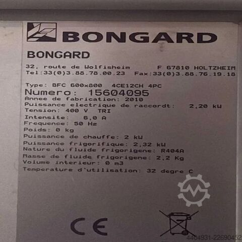 Bongard BFC 600×800 proofing chamber Bongard BFC 600×800