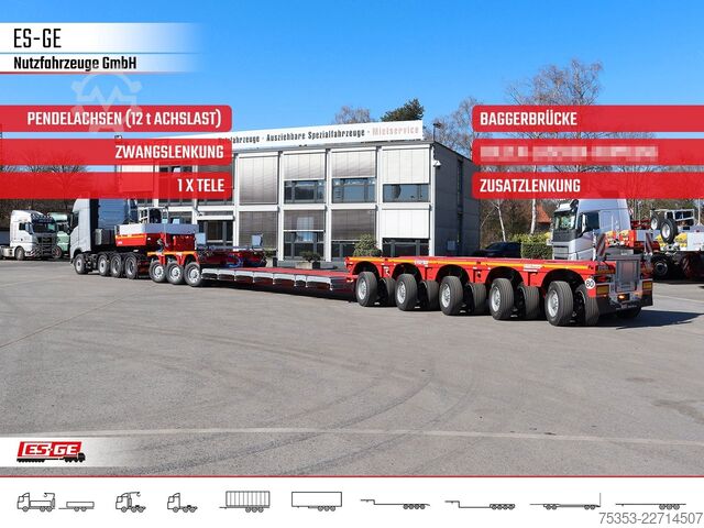 Tieflader-Sattelauflieger FAYMONVILLE MAX Trailer 3+5 Tiefbett (Baggerbett)