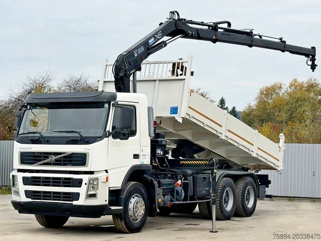 Tipper truck VOLVO FM 400 Kipper 6,20m * HIAB 144 B-3 HIDUO* 6x4