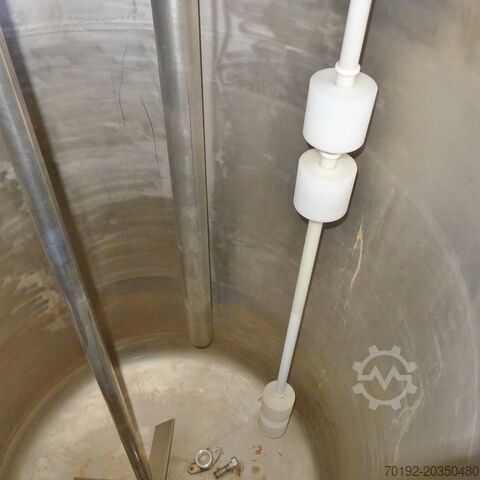 630 Liter heiz-/kühlbarer Rührwerksbehälter aus V2A mit Schrägblattrührwerk 5829