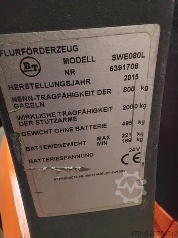 Hochhubwagen BT SWE 080L