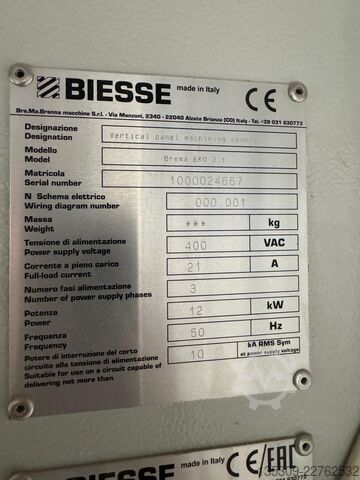 Vertical wood machining center BIESSE BREMA EKO 2.1