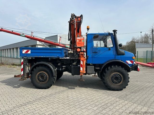 LKW mit Pritsche (offen) UNIMOG U 427 4x4 / Kran Atlas 130 / Winde