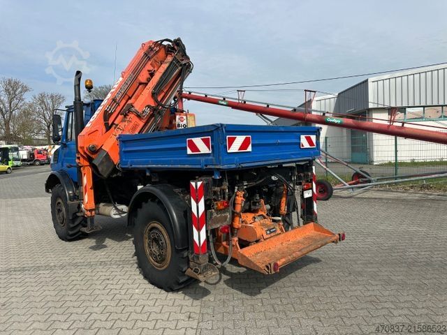 LKW mit Pritsche (offen) UNIMOG U 427 4x4 / Kran Atlas 130 / Winde