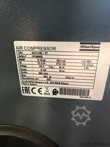 Piston compressor Atlas Copco GA 37 VSD+ff