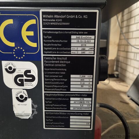 Formatsäge Altendorf F45