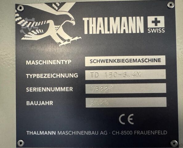 Sheet metal folder Thalmann AG TD 150 – 6.4 m