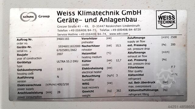 Air conditioning Air conditioning techno Weiss Ultraclean 