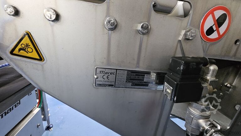 Filetier- und Zuschneide-Fließband Marel 24-Station Fish Flowline + OptiWeigher