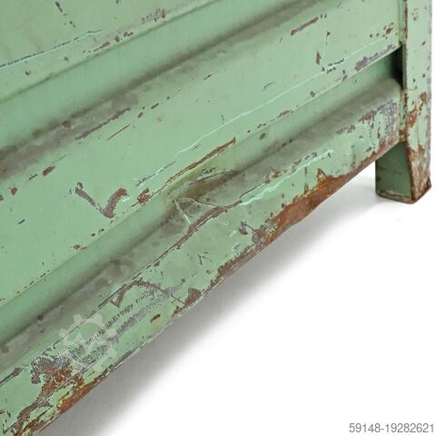 Used Stacking box steel fixed construction stacking box 1 long side half open, L: 1240, W: Kruizinga 98-6621GB